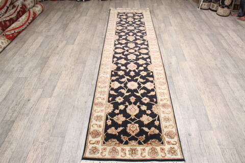 Jaipur Black Runner Hand Knotted 26 X 100 Area Rug 905-147194 Image 5