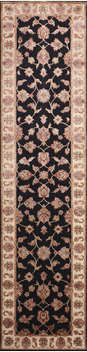 Jaipur Black Runner Hand Knotted 26 X 100 Area Rug 905-147194 Image 0