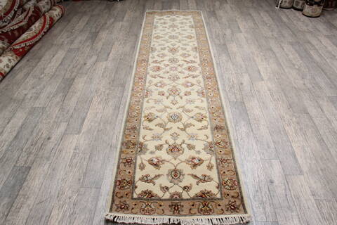 Jaipur White Runner Hand Knotted 27 X 911 Area Rug 905-147195 Image 1