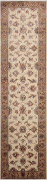 Jaipur White Runner Hand Knotted 2'7" X 9'11"  Area Rug 905-147195