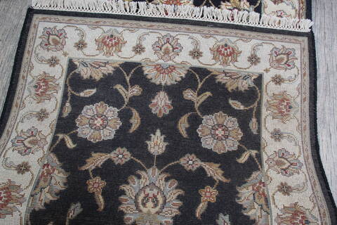 Jaipur Black Runner Hand Knotted 26 X 101 Area Rug 905-147196 Image 5