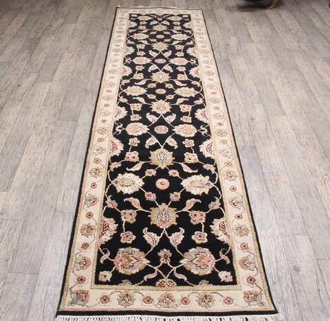 Jaipur Black Runner Hand Knotted 27 X 911 Area Rug 905-147197 Image 1