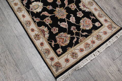 Jaipur Black Runner Hand Knotted 27 X 911 Area Rug 905-147197 Image 2