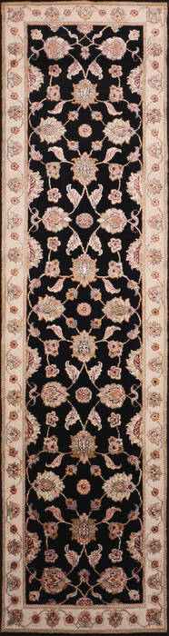 Jaipur Black Runner Hand Knotted 27 X 911 Area Rug 905-147197 Image 0