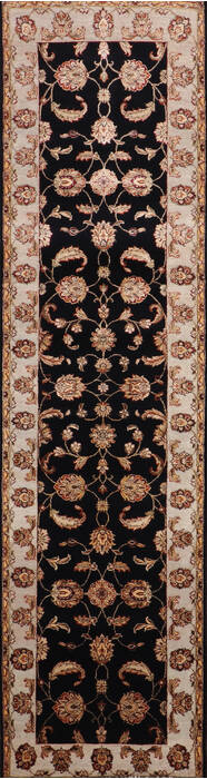 Jaipur Black Runner Hand Knotted 28 X 102 Area Rug 905-147198 Image 0