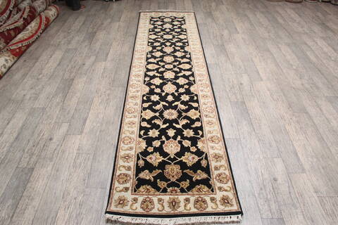 Jaipur Black Runner Hand Knotted 27 X 911 Area Rug 905-147199 Image 1