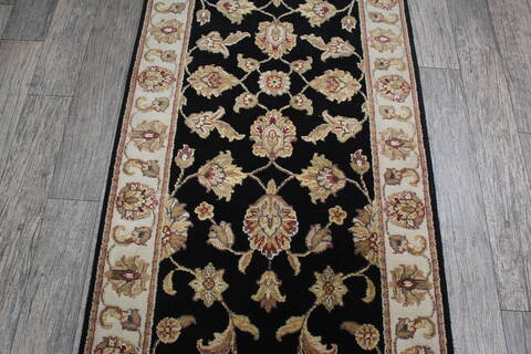 Jaipur Black Runner Hand Knotted 27 X 911 Area Rug 905-147199 Image 3