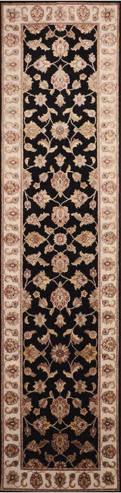 Jaipur Black Runner Hand Knotted 27 X 911 Area Rug 905-147199 Image 0