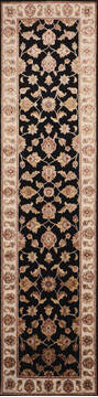 Jaipur Black Runner Hand Knotted 2'7" X 9'11"  Area Rug 905-147199