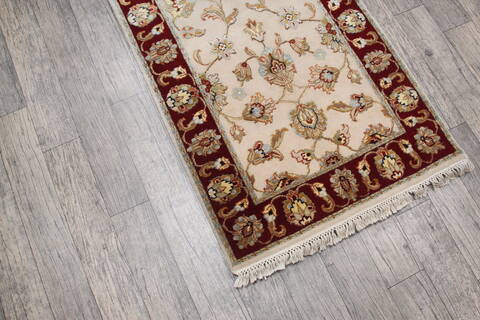 Jaipur White Runner Hand Knotted 27 X 104 Area Rug 905-147201 Image 2