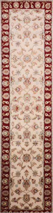 Jaipur White Runner Hand Knotted 27 X 104 Area Rug 905-147201 Image 0