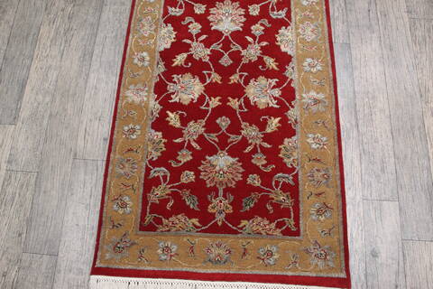 Jaipur Red Runner Hand Knotted 27 X 82 Area Rug 905-147202 Image 2