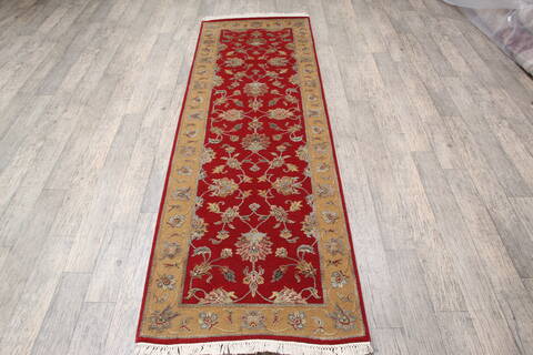 Jaipur Red Runner Hand Knotted 27 X 82 Area Rug 905-147202 Image 4