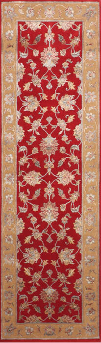 Jaipur Red Runner Hand Knotted 27 X 82 Area Rug 905-147202 Image 0