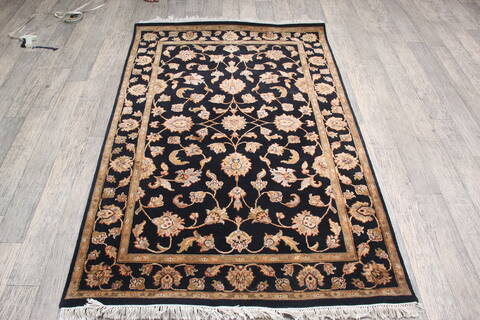 Jaipur Black Hand Knotted 40 X 61 Area Rug 905-147205 Image 1