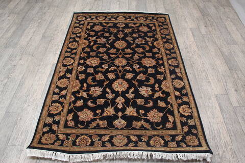 Jaipur Black Hand Knotted 40 X 61 Area Rug 905-147205 Image 6