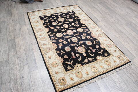 Jaipur Black Hand Knotted 40 X 61 Area Rug 905-147210 Image 2