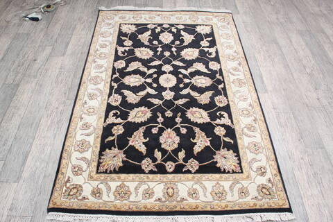 Jaipur Black Hand Knotted 40 X 60 Area Rug 905-147216 Image 1