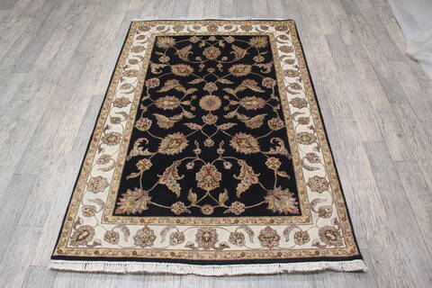 Jaipur Black Hand Knotted 40 X 60 Area Rug 905-147216 Image 4