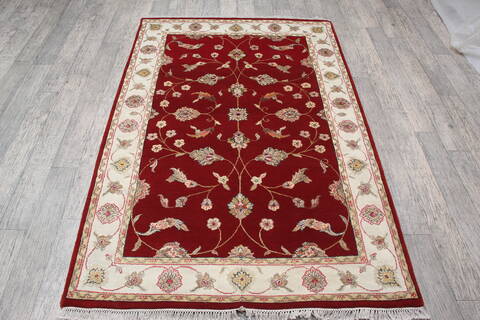 Jaipur Red Hand Knotted 42 X 64 Area Rug 905-147218 Image 4