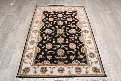 Jaipur Black Hand Knotted 40 X 60 Area Rug 905-147219 Image 1