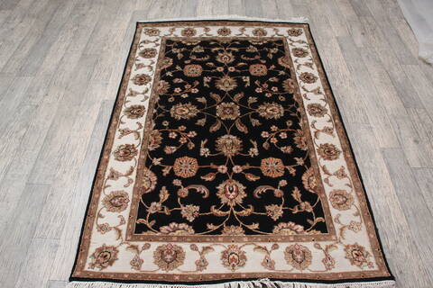 Jaipur Black Hand Knotted 40 X 60 Area Rug 905-147219 Image 4
