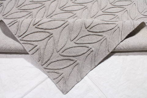 Modern Grey Hand Knotted 89 X 59 Area Rug 301-147230 Image 1