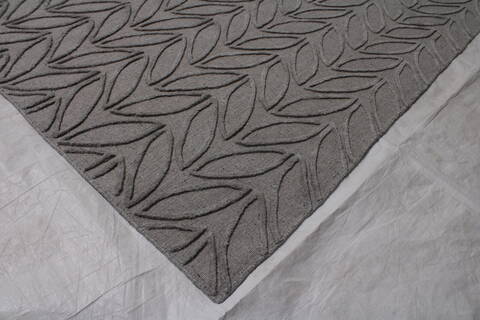 Modern Grey Hand Knotted 89 X 59 Area Rug 301-147230 Image 4