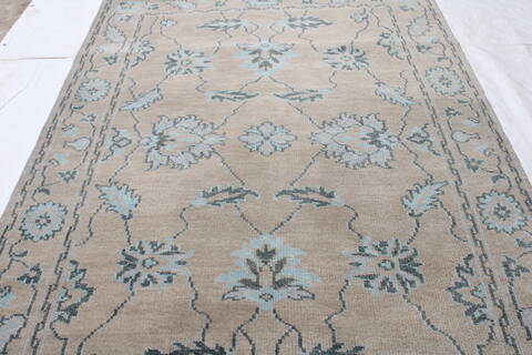 Oushak Grey Hand Knotted 89 X 59 Area Rug 301-147232 Image 2