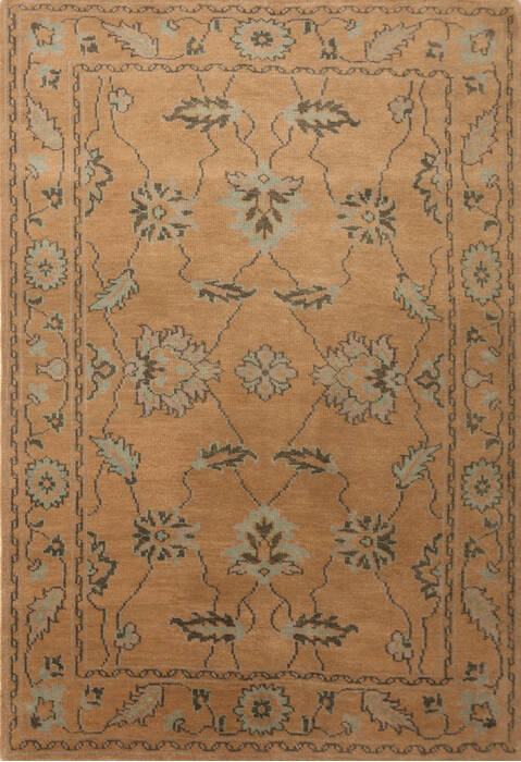 Oushak Grey Hand Knotted 89 X 59 Area Rug 301-147232 Image 0
