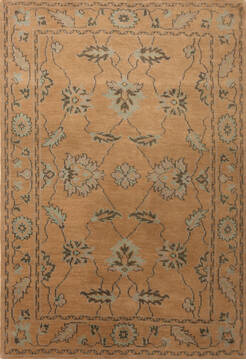 Oushak Grey Hand Knotted 8'9" X 5'9"  Area Rug 301-147232