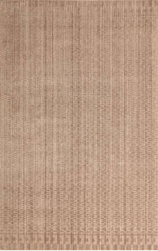 Indian Modern Grey Rectangle 6x9 ft Wool Carpet 147233