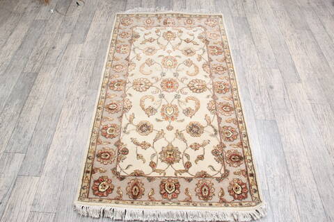 Jaipur White Hand Knotted 210 X 51 Area Rug 905-147240 Image 1