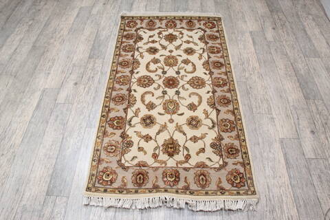 Jaipur White Hand Knotted 210 X 51 Area Rug 905-147240 Image 4