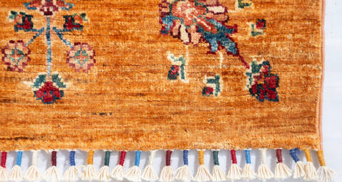 Chobi Yellow Hand Knotted 59 X 78 Area Rug 700-147252 Image 3