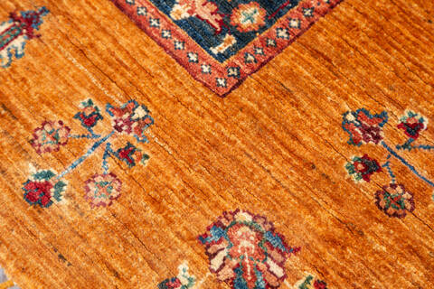Chobi Yellow Hand Knotted 59 X 78 Area Rug 700-147252 Image 4