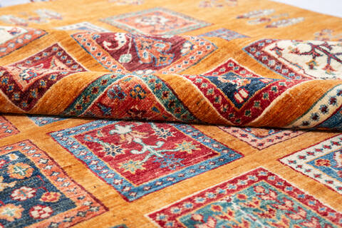 Chobi Yellow Hand Knotted 59 X 78 Area Rug 700-147252 Image 5