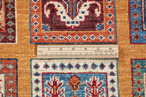 Chobi Yellow Hand Knotted 59 X 78 Area Rug 700-147252 Image 6