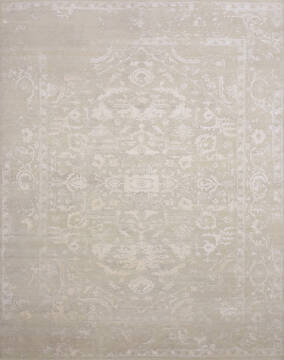 Jaipur White Hand Knotted 8'0" X 10'0"  Area Rug 905-147257
