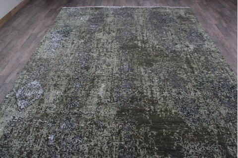 Jaipur Green Hand Knotted 81 X 101 Area Rug 905-147260 Image 7