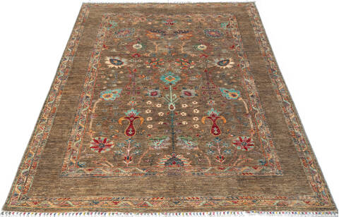 Chobi Brown Hand Knotted 57 X 80 Area Rug 700-147264 Image 1