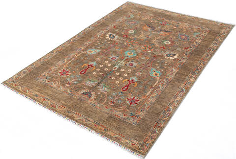 Chobi Brown Hand Knotted 57 X 80 Area Rug 700-147264 Image 2