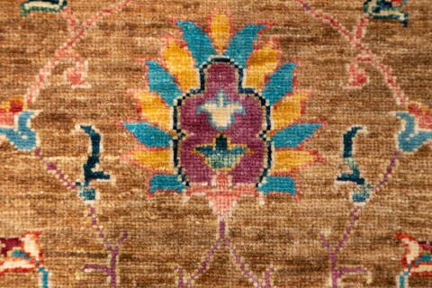 Chobi Yellow Hand Knotted 56 X 79 Area Rug 700-147265 Image 4