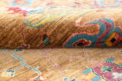 Chobi Yellow Hand Knotted 56 X 79 Area Rug 700-147265 Image 6