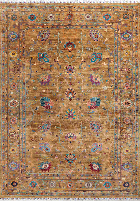 Chobi Yellow Hand Knotted 56 X 79 Area Rug 700-147265 Image 0