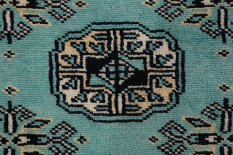 Bokhara Green Hand Knotted 48 X 65 Area Rug 700-147266 Image 4