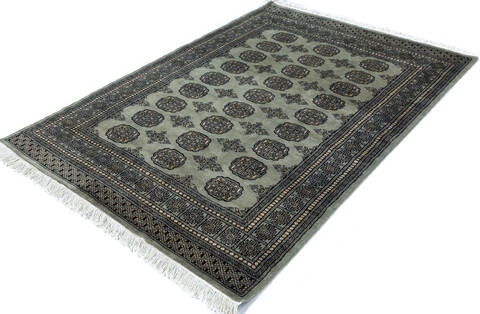 Bokhara Green Hand Knotted 48 X 67 Area Rug 700-147267 Image 2