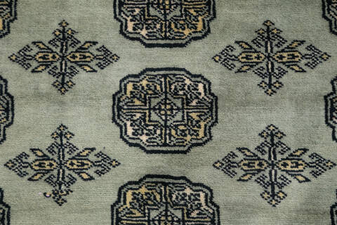 Bokhara Green Hand Knotted 48 X 67 Area Rug 700-147267 Image 4