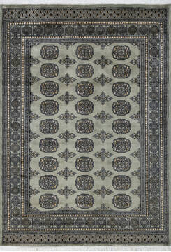 Bokhara Green Hand Knotted 4'8" X 6'7"  Area Rug 700-147267
