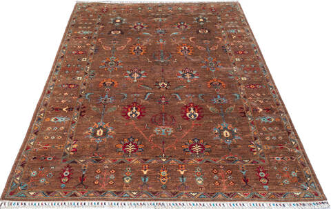 Chobi Brown Hand Knotted 57 X 83 Area Rug 700-147269 Image 1